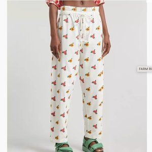 FARM Rio Mixed Cross Stitch Flowers Pants NWT